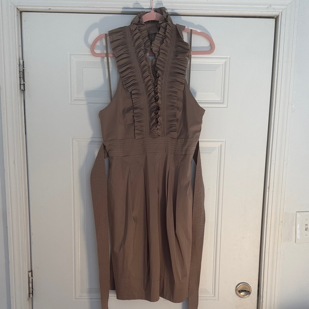 NWT BCBGMaxAzria Halter Ruffled Mini Dress